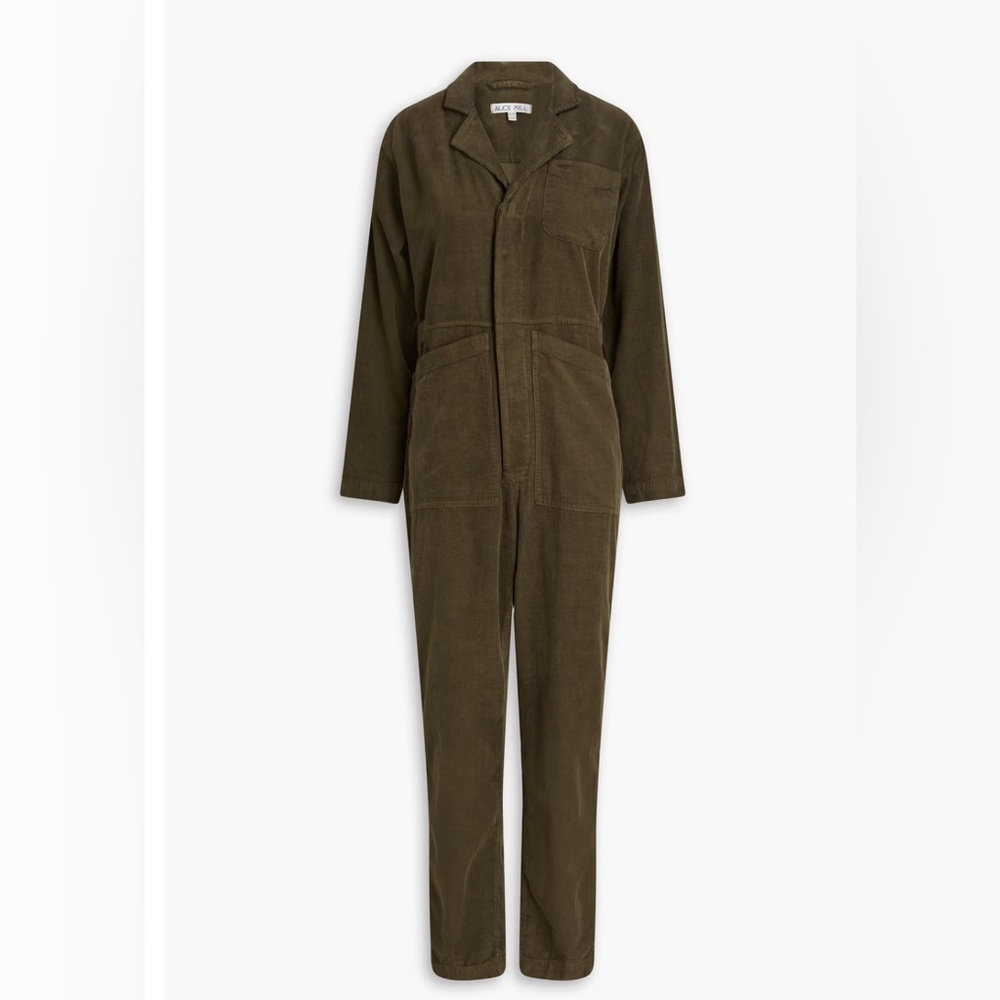 Alex Mill dusty green corduroy jumpsuit